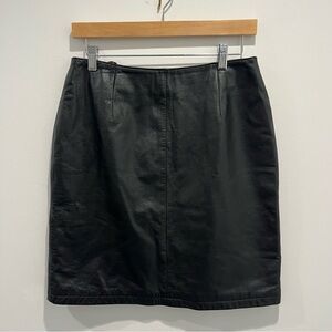WILSONS Maxima Vintage Black Leather Mini Skirt | Women’s 10